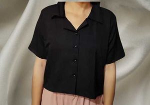 Chic Cropped Shirt Set