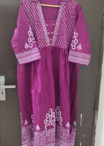 New Unused PureCotton Cutdana Work Anarkali Suit