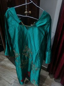 Silk Green Kurti