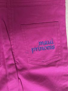 Bright Pink Embroidered Pants