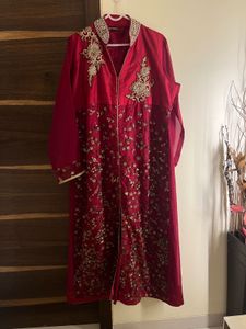 Pakistani Bin Saeed Elegant Red &amp; Gold