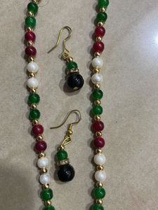 Beaded Necklace &amp; Earring Set