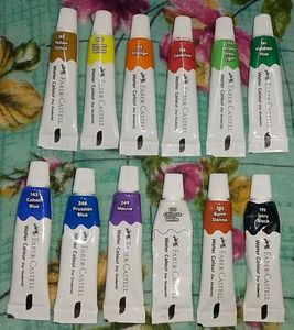 12 Watercolor Tube Paint Colours Set Faber Castell