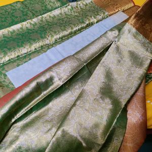 Beautiful Lime Green &amp; Red Saare