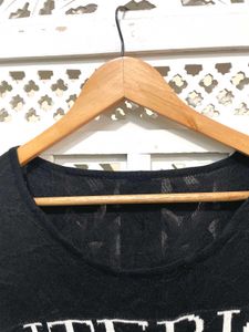 Black Graphic Print Top B