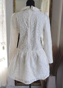 White Lace Peter Pan Collar Dress