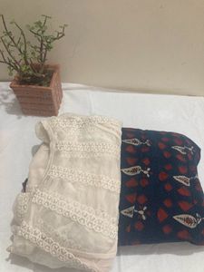 Yellow Top Free- Ethnic Skirt -1 Time Wear