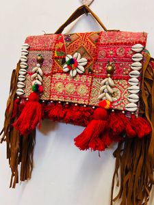 Boho Patchwork Statement Bag