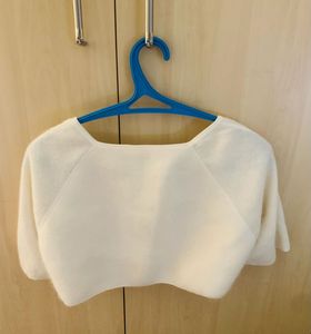 Aesthetic White puffy cardigan 🎀korean bo