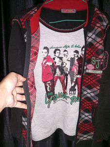 Sweater with attached tshirt