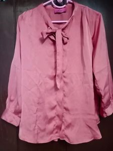 🔥🔥300 coins only🔥🔥peach colour silk shirt