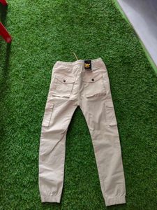 Beige Cargo Pants