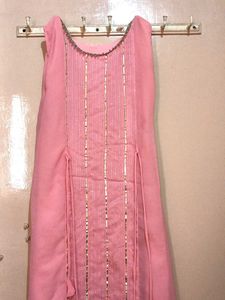 Pink Embellished Kurta