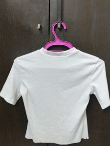 White Cut Out Top