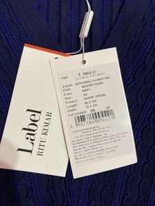 Label Ritu Kumar Blue Solid Dress