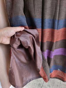 Vintage Striped Pleated Skirt