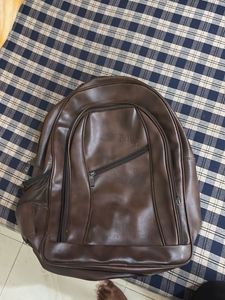 Brown Leather Backpack