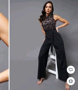 Black Sequins Jumpsuit