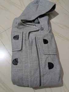 Girls Long Jacket With Cap M Size