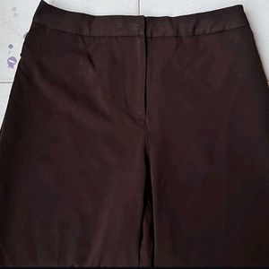 Brown Straight High Waist Pants