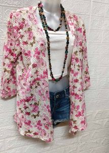 Tops &amp; Dresses For Rs.99/ Floral Pink Cardigan