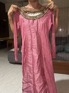 Pink Embellished Kurta