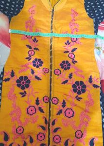 Mustard Colour Festive Wear Kurti