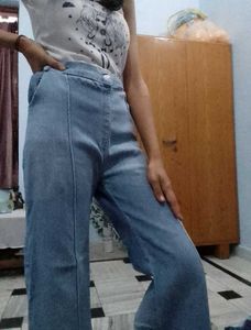 Wide Leg Denim Jeans