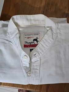 Wrangler Authentic Denim Chinese Collar Shirt