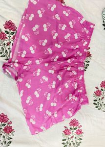 Pink Cherry Print Shorts set of three
