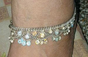 Silver Clr Anklets For Girls