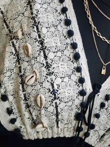 Boho Embroidered Lace Maxi Dress