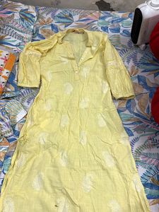 Yellow Cotton Kurta - Casual Style