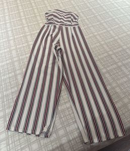 Striped Jumpsuit With Offshoulder