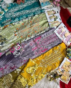 Pakistani Embroidered Unstitched Salwar Kameez Sui