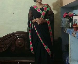 Totally New Wedding Wear Black Saree