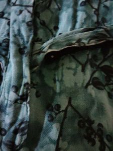 Green Floral Print Maxi With Feeding Zip