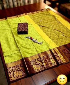 Elegant Yellow Silk Saree