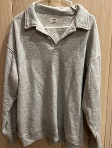 Gray Korean Long Sleeve Pullover