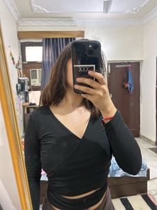 Black Draped Top