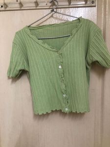 Flourescent Green Crop Top