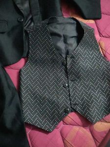 Patterned Black Suit