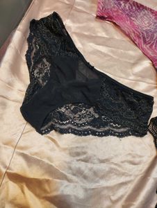 Lace &amp; Print Panties Set