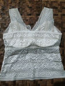 Lace Padded White Top 🎀