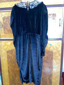 Black Velvet Dress XL
