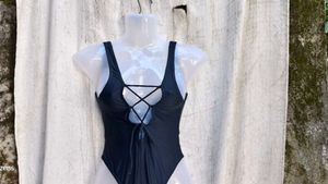 36119. Black One Piece Swimsuit
