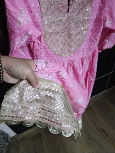 Pink Printed Kurta Set
