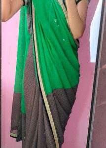 Contrast Saree