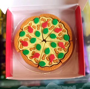 Cute Pizza Eraser – Fun Stationery for Kids...