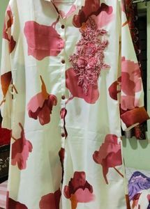 Floral Embellished Button-Down